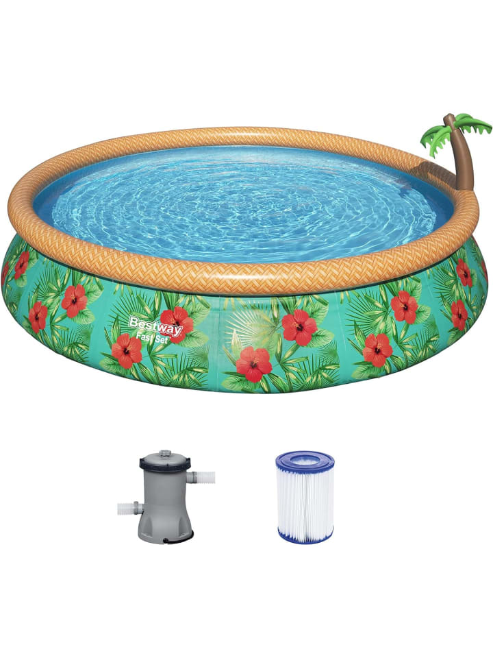 Bestway Fast Set Pool - Paradise Palms (457x84cm) inkl. Filterpumpe in mehrfarbig günstig kaufen onesize