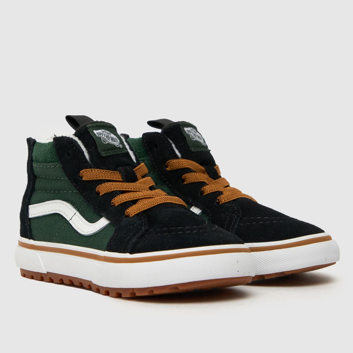 Vans svarta & gröna sk8-hi zip mte-1 pojkar småbarnsskor
