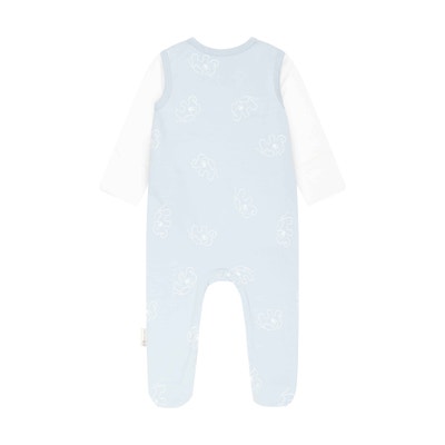 Set Strampler + T-Shirt langarm GOTS, hellblau