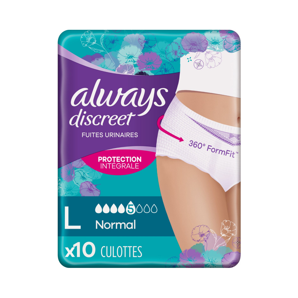 always Always Discreet Normal Culotte Incontinence L Culottes Pour Fuites Urinaires