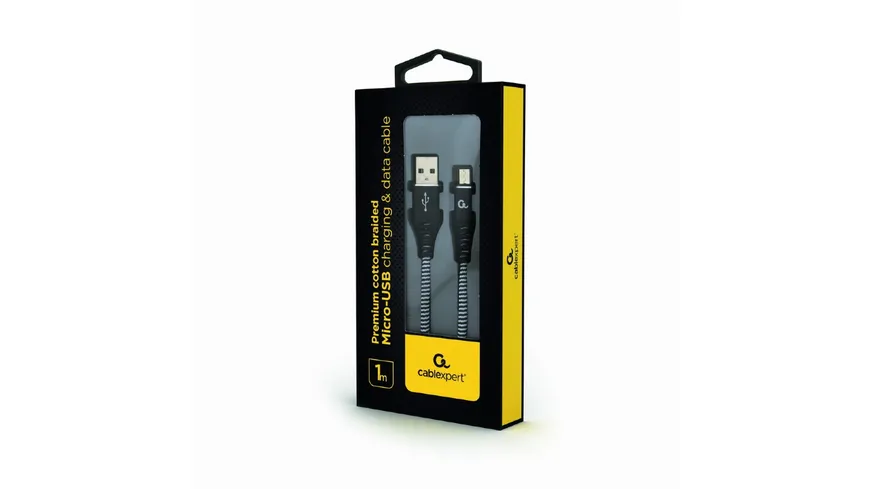 Cableexpert Ladekabel Micro -USB 1 Meter Black/White
