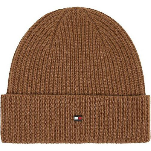 TOMMY HILFIGER Herren Kaschmirmütze TH CASHMERE PLAQUE BEANIE