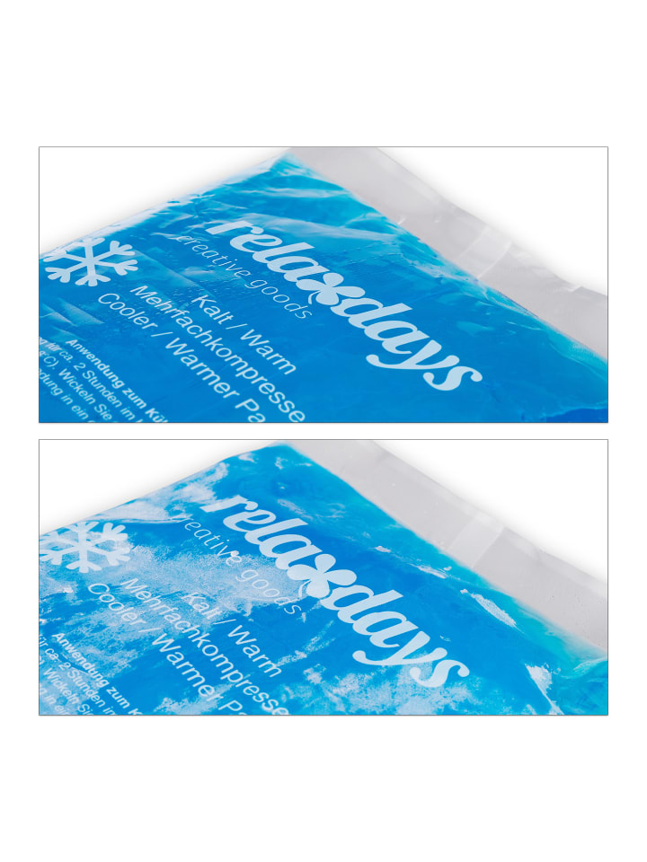 relaxdays 4-tlg. Kühlpad Set in Blau günstig kaufen onesize