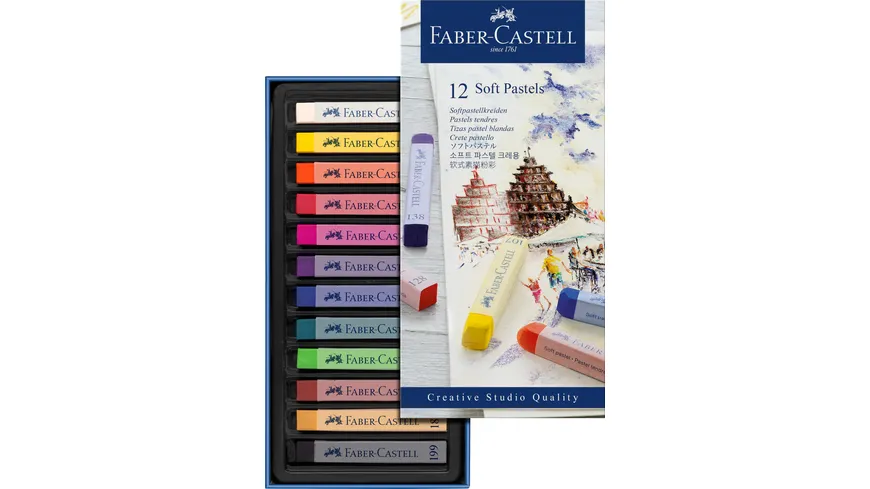 FABER-CASTELL Softpastellkreiden 12er Kartonetui