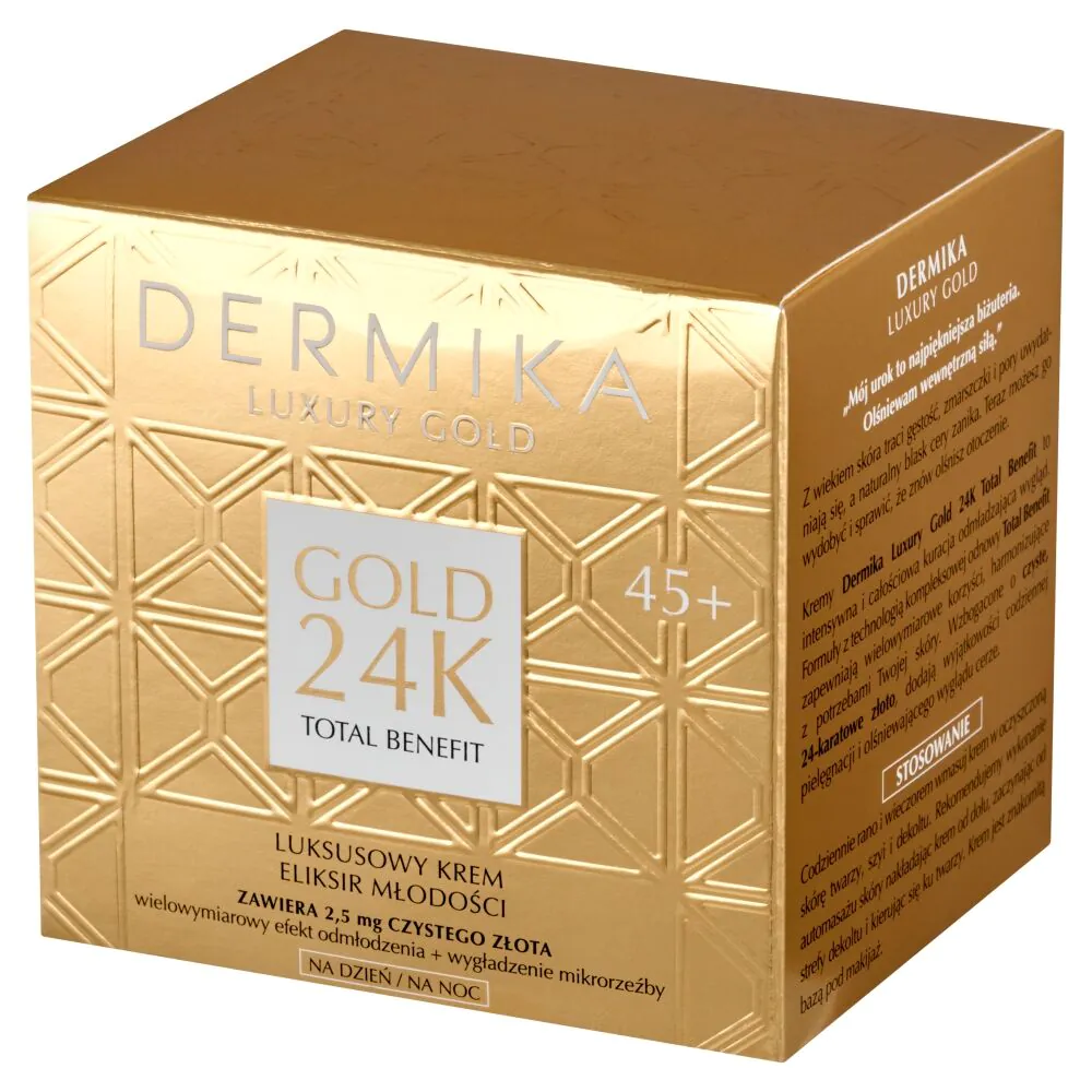 Dermika Luxury Gold 24k Luksuzna krema Elikris Młodości 45+ dan/noć