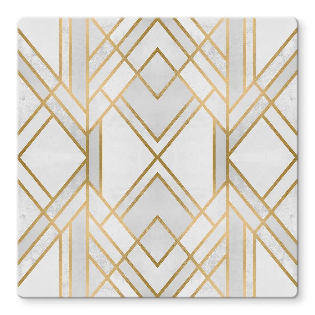 K&L Wall Art Arbeitsplatte Glas Tischplatte Fredriksson Wohnzimmer Beistelltisch Gold Glasplatte