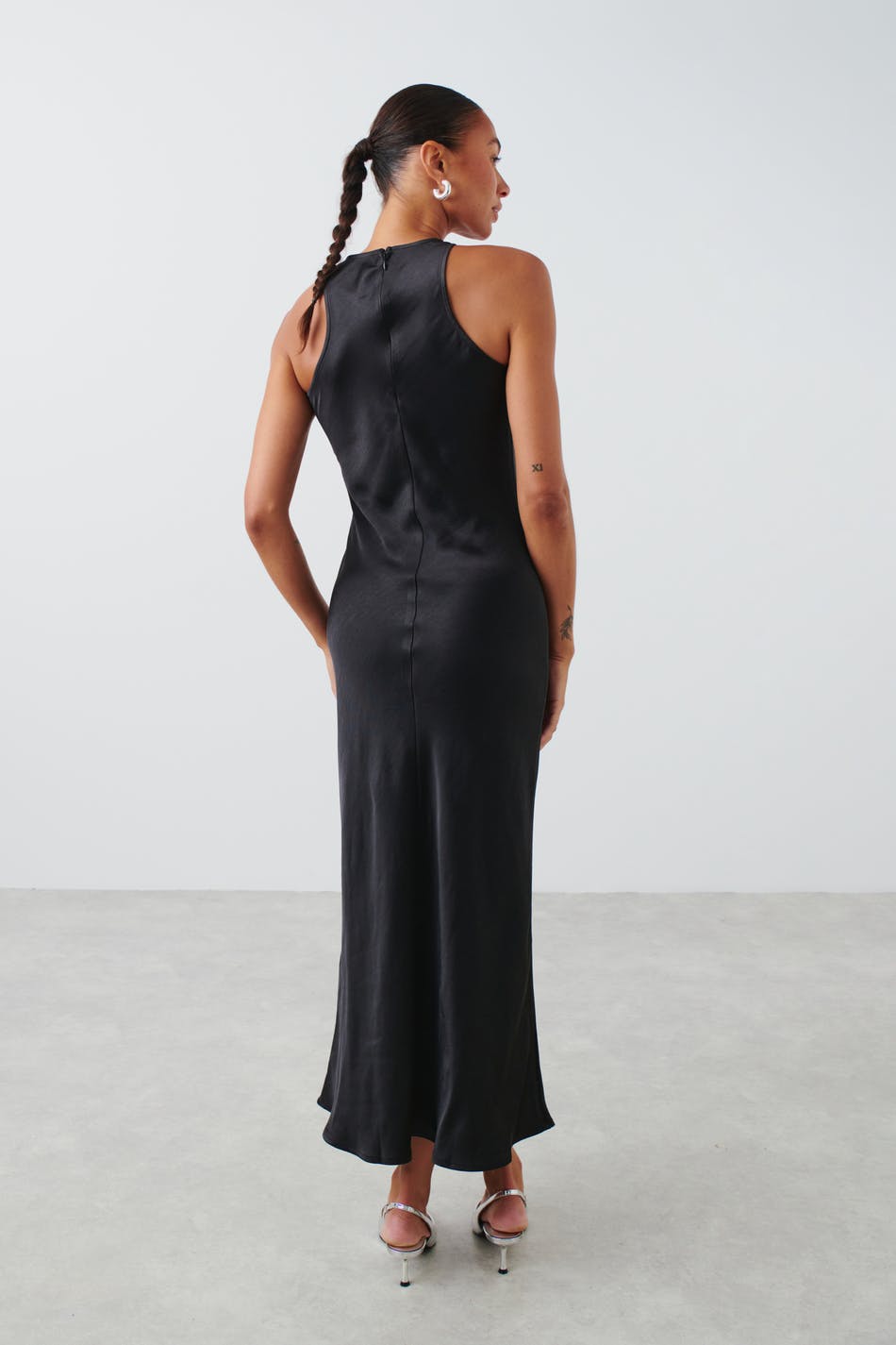 Maxi satin dress
