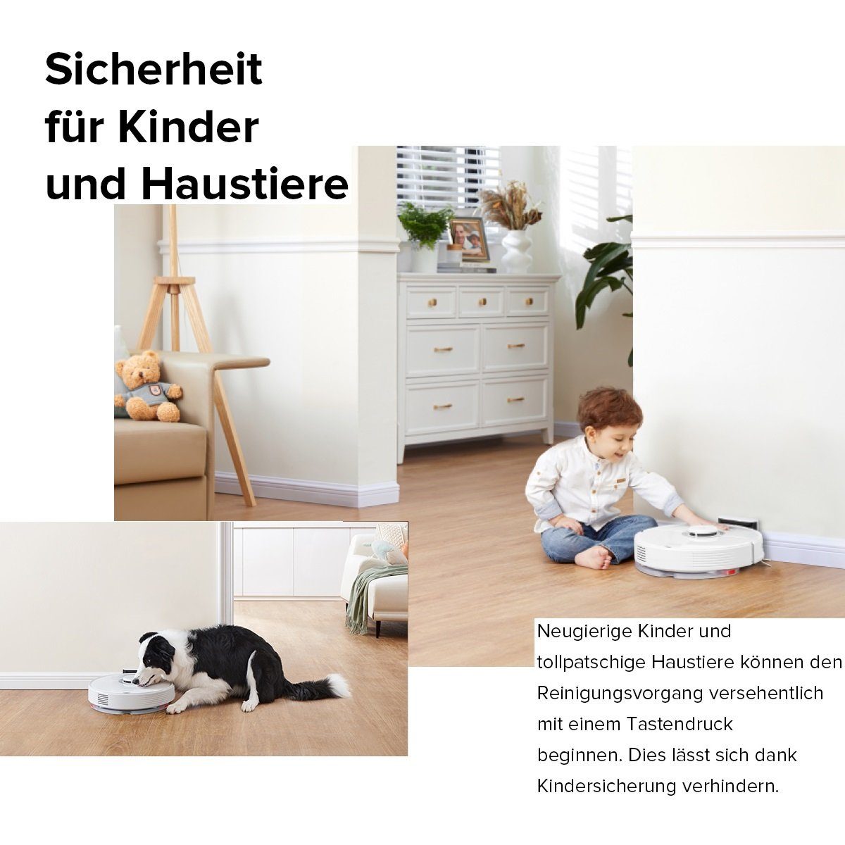 Roborock Saugroboter Q7 Max, 58,00 W, 4200Pa, 4 Karten Speichern, Teppichboden reinigen, Roboter Staubsauger, 3D-Map, Kindersicherung, App-Steuerung (VS Roborock S7, S5 Max)
