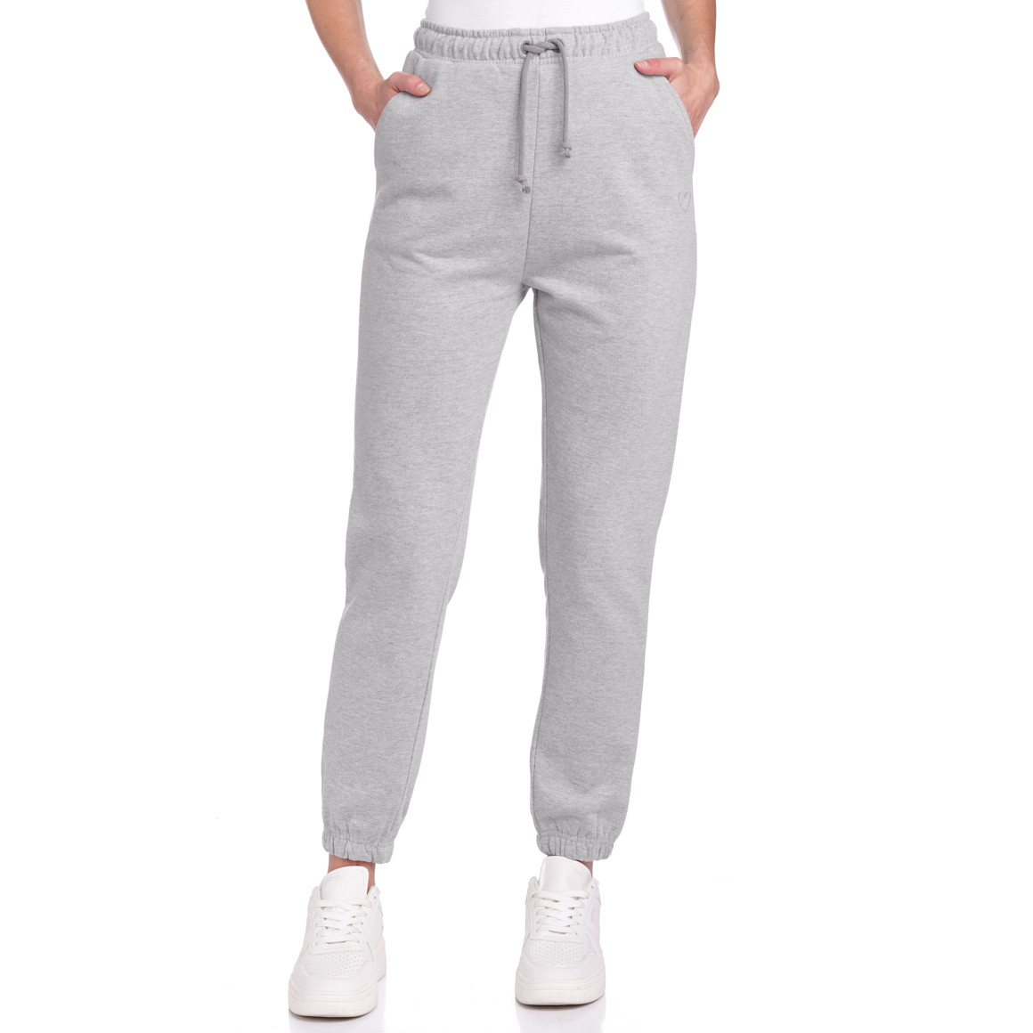 2 Damen Jogginghosen mit Herz-Stickerei