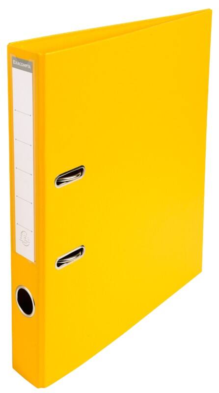 Exacompta Prem Touch Ordner DIN A4 50 mm Gelb 2 Ringe 53549E Pappkarton, PP (Polypropylen) Hochformat 10 Stück