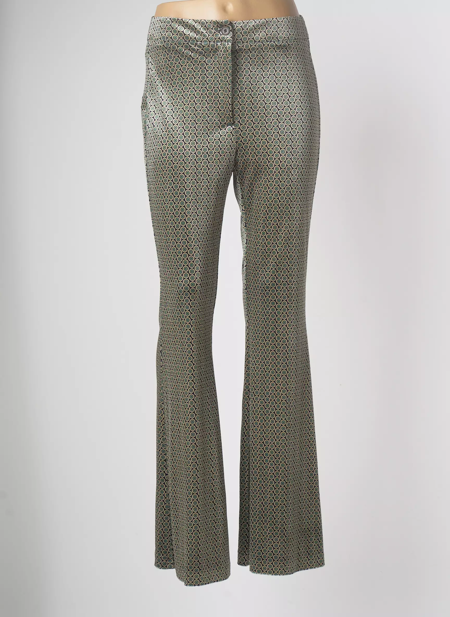 Carla Montanarini Pantalons Flare Femme couleur vert