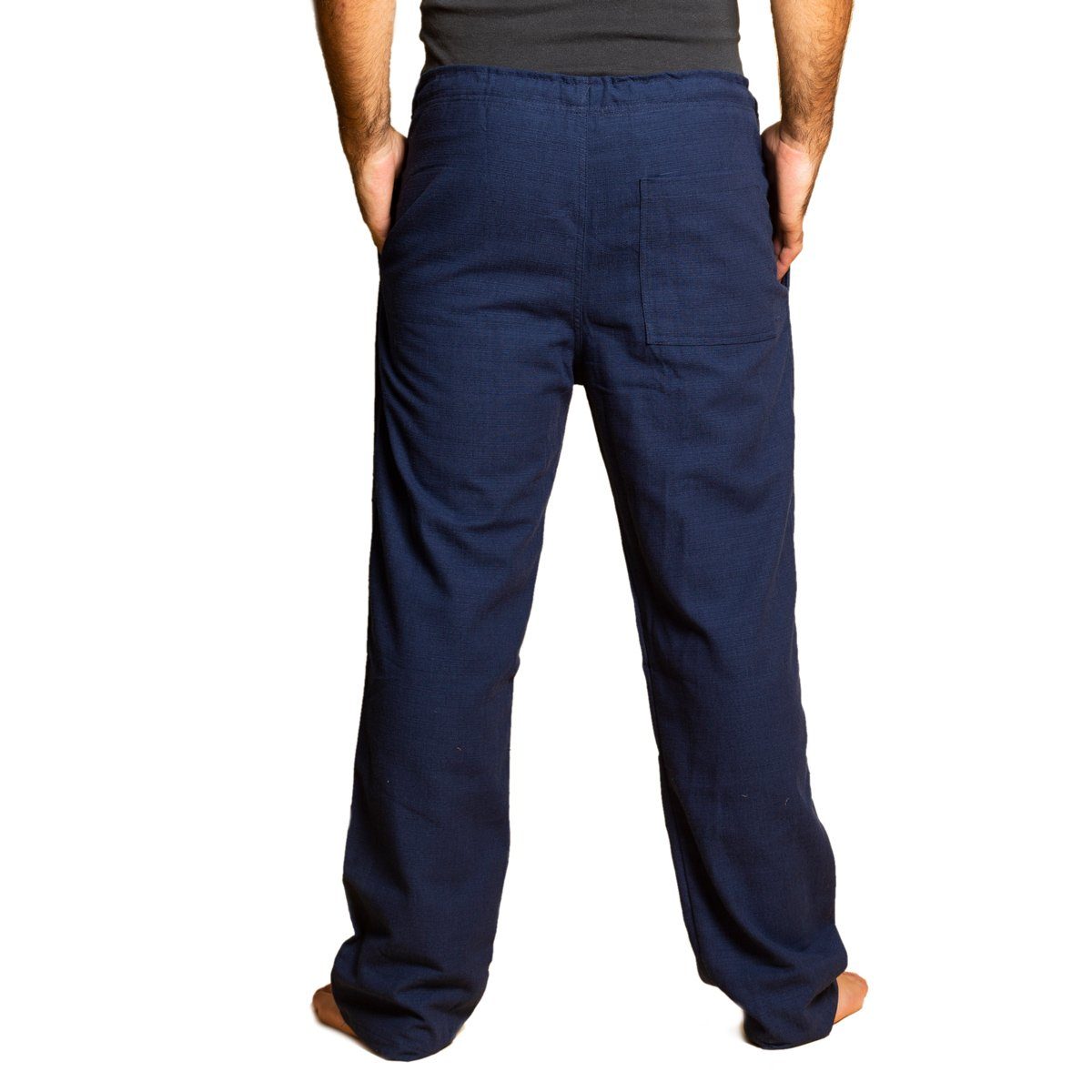 PANASIAM Wellnesshose Einfache Baumwoll-Bundhose T01 Wohlfühlhose ohne Reissverschluss Stoffhose mit Tunnelzug Unisex Sommerhose
