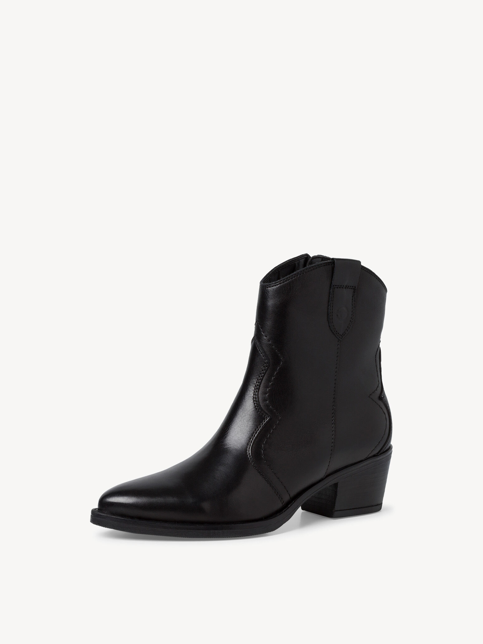 Bottes de cow-boy en cuir - noir