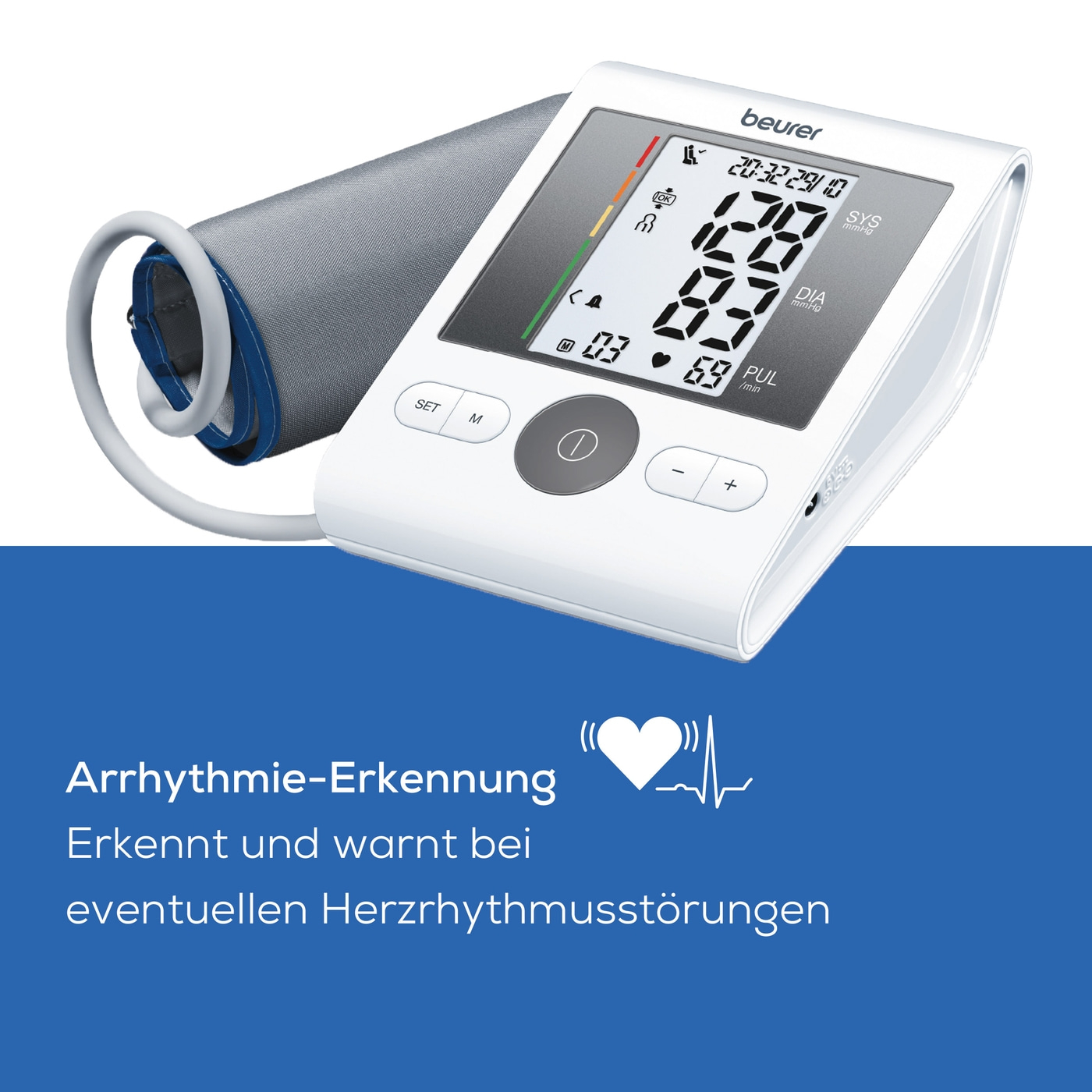 Beurer Oberarm-Blutdruckmessgerät BM 28-Oberarm-Blutdruckmessgerät mit Sitzkontrolle & Ruheindikator