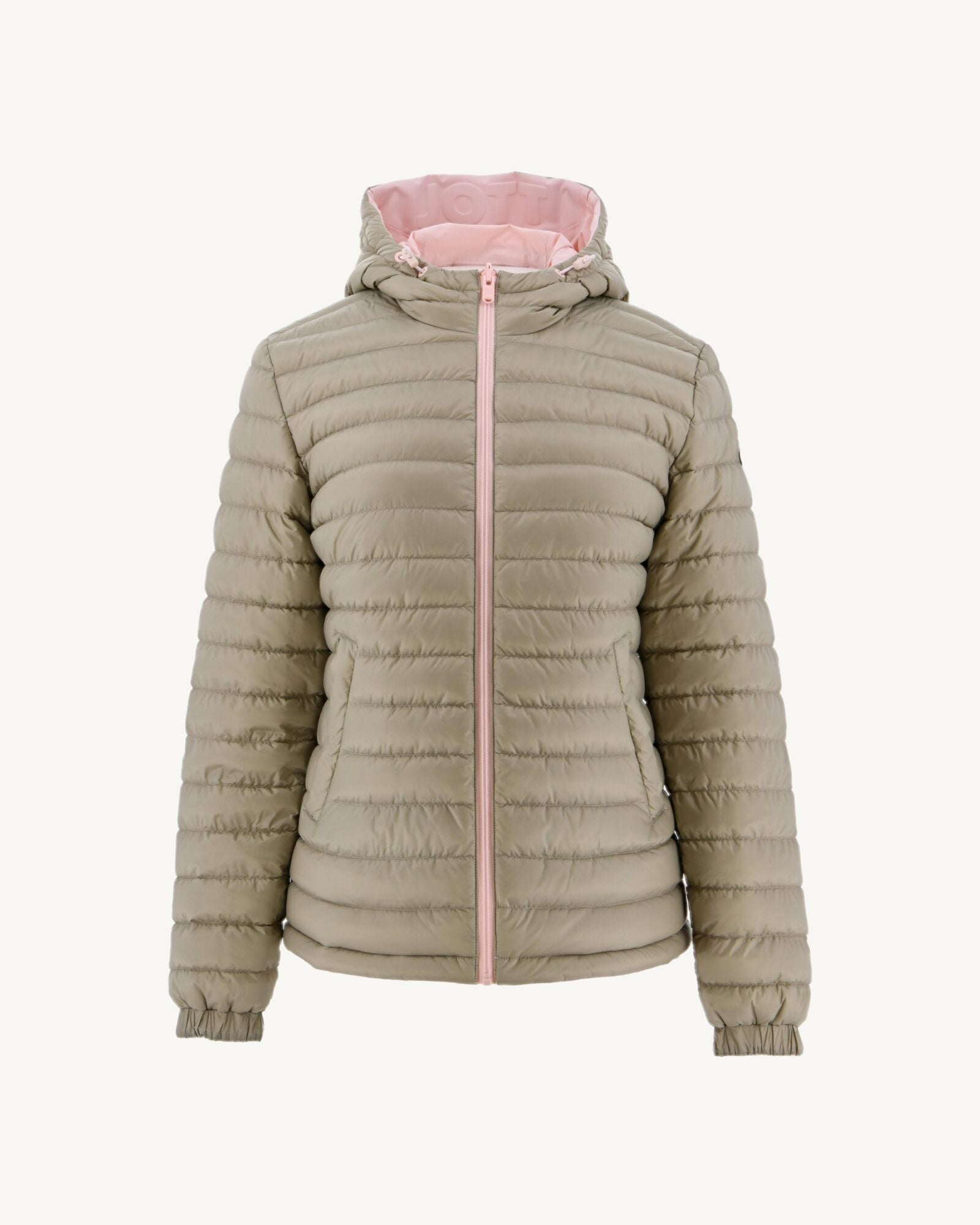 Doudoune réversible à capuche Rose clair/Beige Vienne