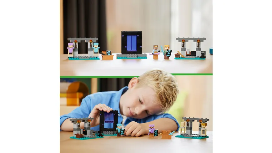 LEGO Minecraft 21252 Die Waffenkammer, Set mit Spielzeug-Waffen und Figur