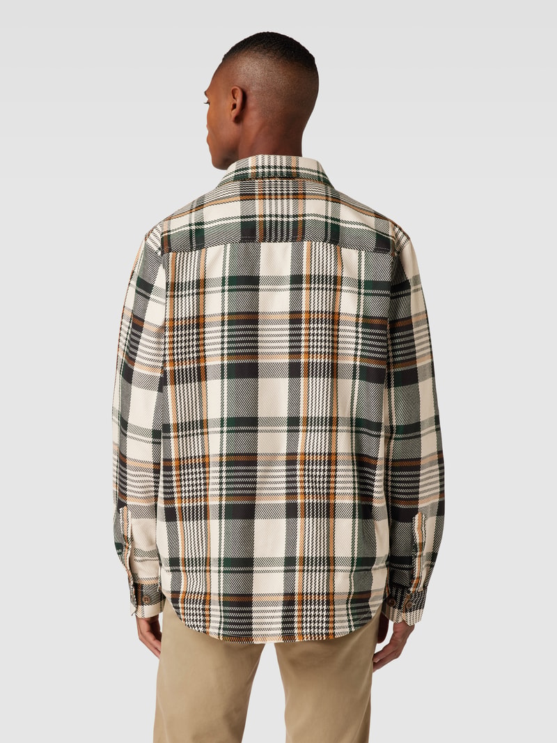 Overshirt mit Karomuster Modell 'Twill' in kitt