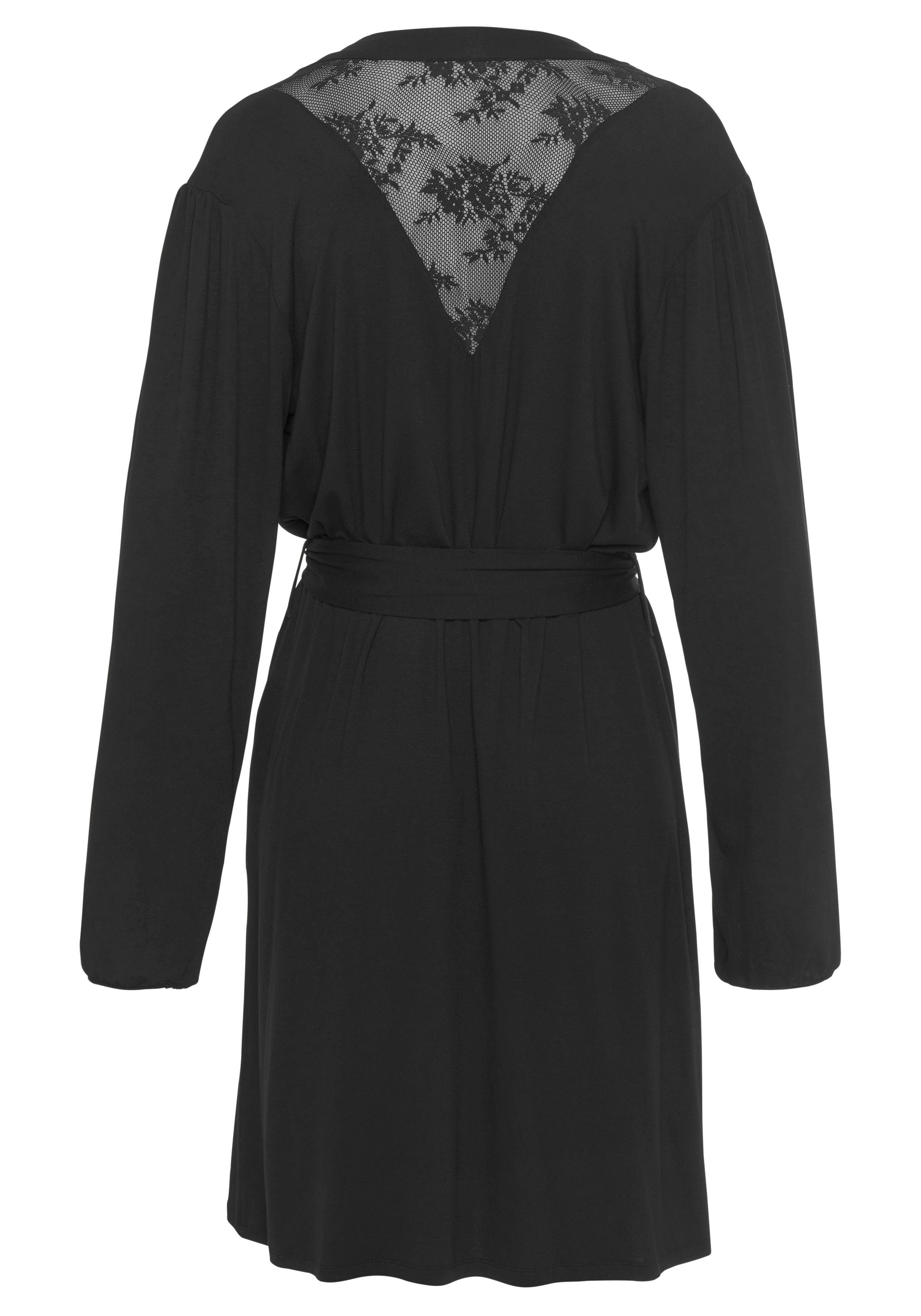 Bruno Banani Kimono, Kurzform, Viskose, mit schönen Spitzendetails