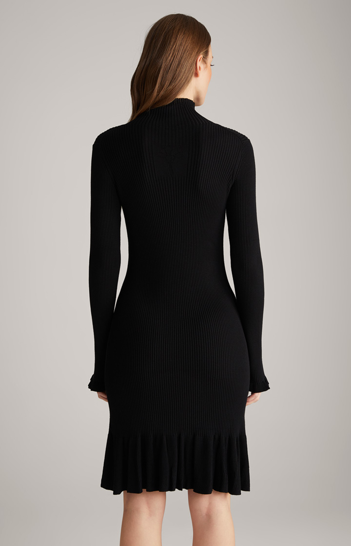 Strick-Kleid in Schwarz