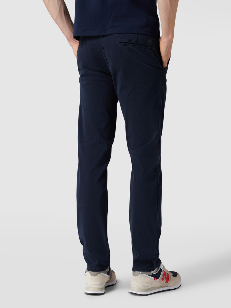 Slim Fit Chino mit Stretch-Anteil in marineblau