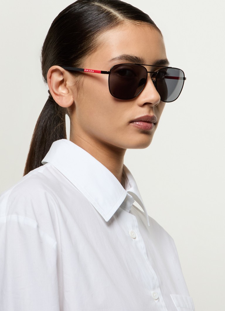 Prada Linea Rossa polarizētās aviatoru saulesbrilles PS54ZS