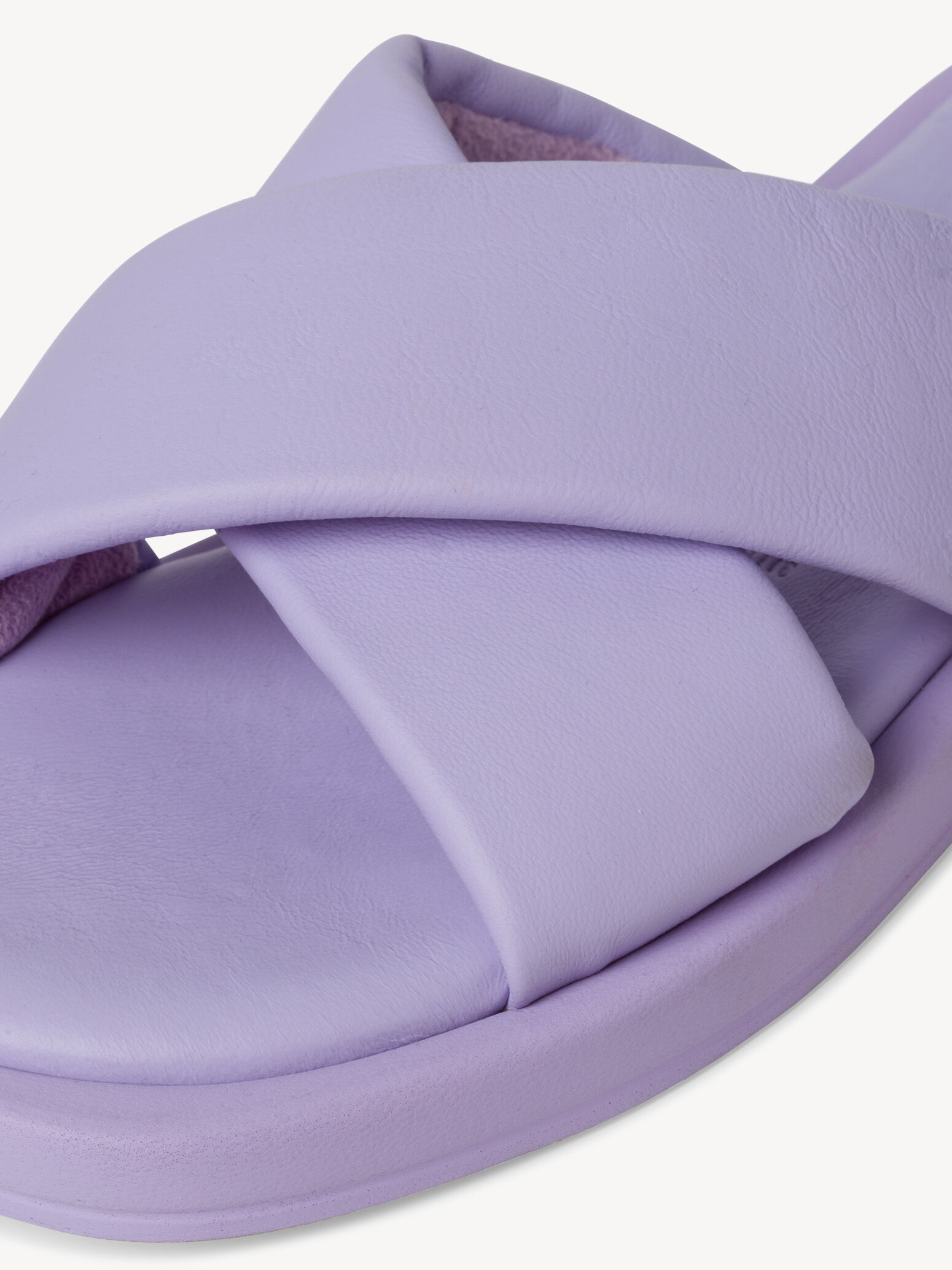 Mule en cuir - mauve