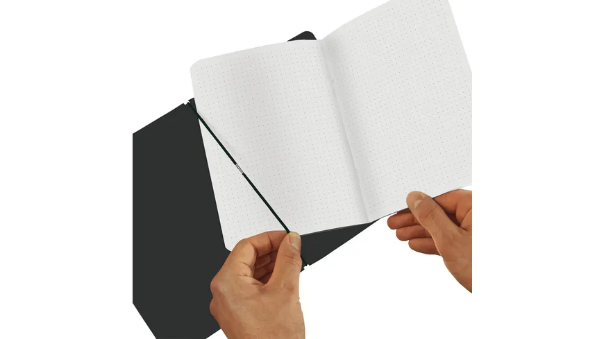 herlitz my.book flex Notizbuch Leinen A6 40 Blatt punktiert grau