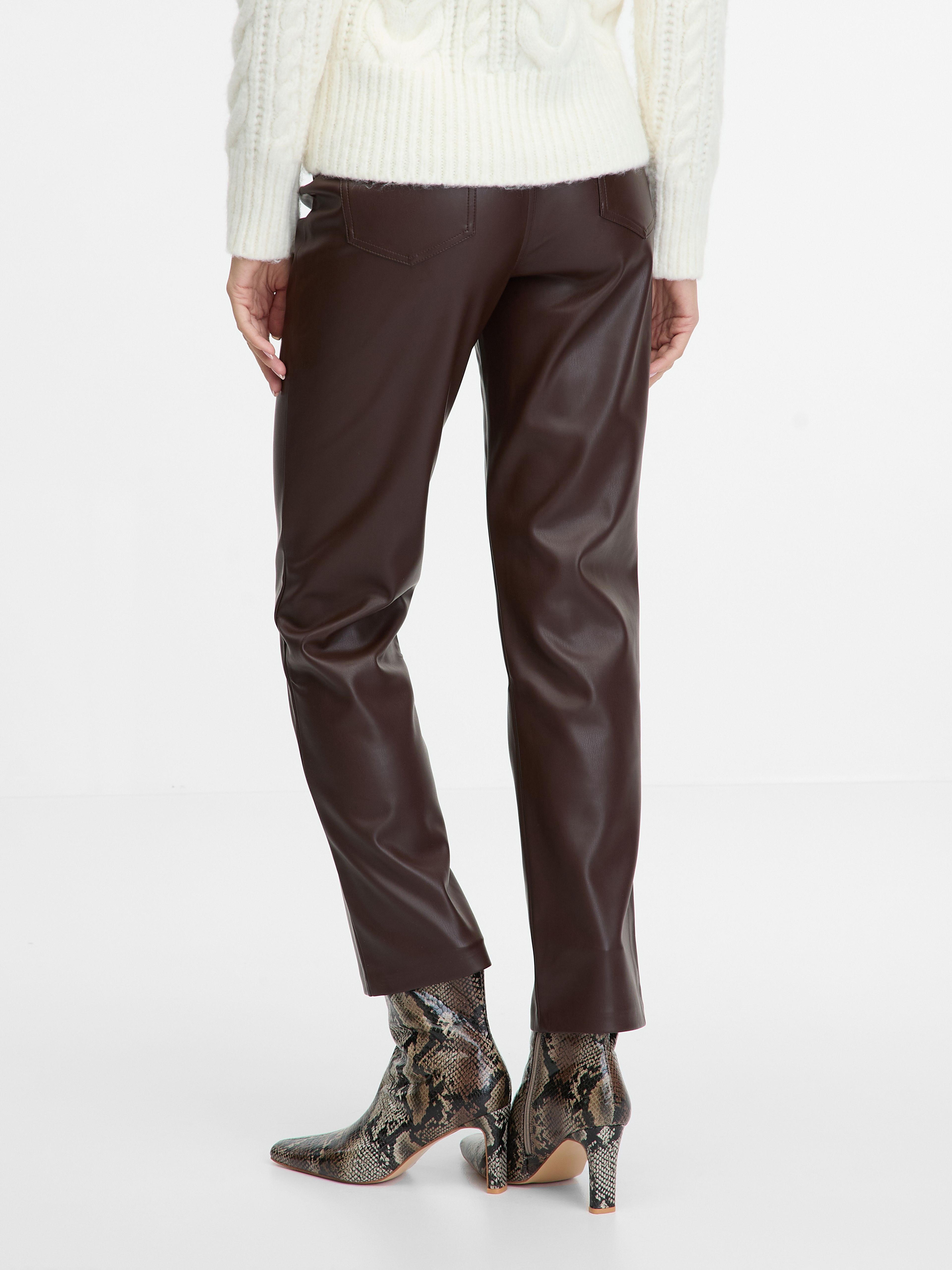 Braune Damen Lederhose ORSAY
