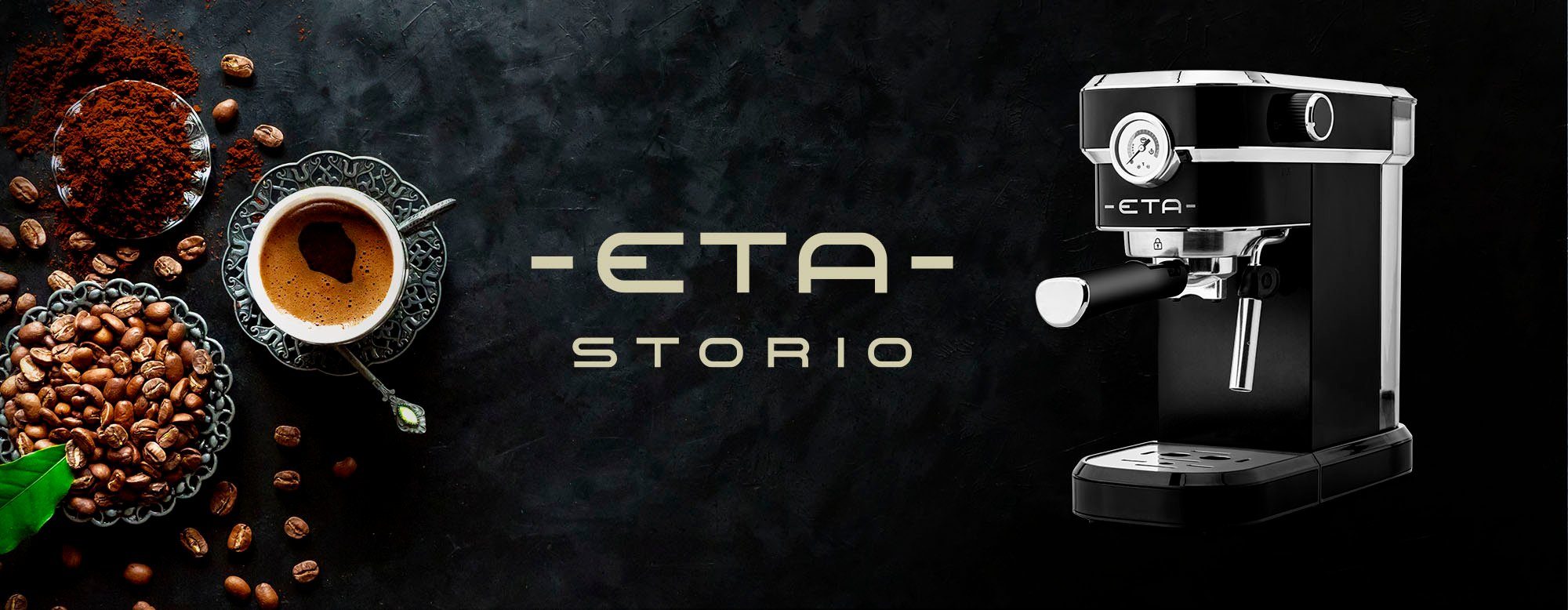 eta Siebträgermaschine STORIO ETA618190020, 1350W, max.20 bar, Thermoblock