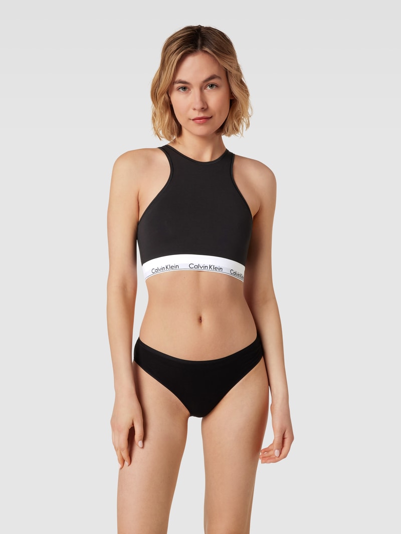 Bustier mit Logo-Bund Modell 'UNLINED BRALETTE' in schwarz