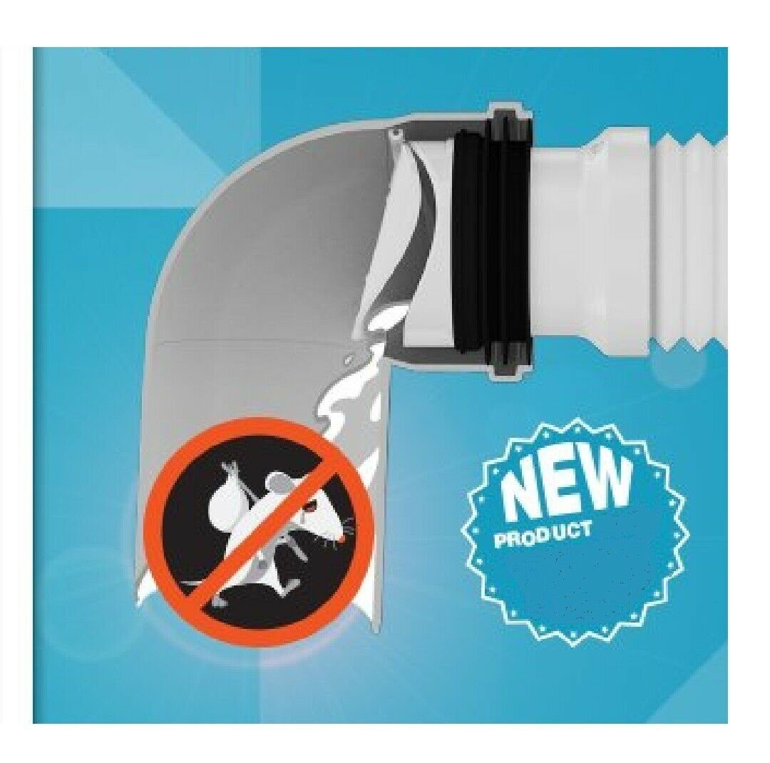 Uzman Ablaufgarnitur Rattenschutzklappe Ø DN 90-100/110 Rattenklappe Rattensperre