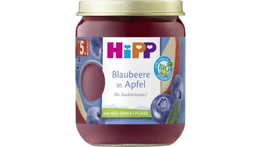 HiPP Bio Früchte Blaubeere in Apfel 160 g