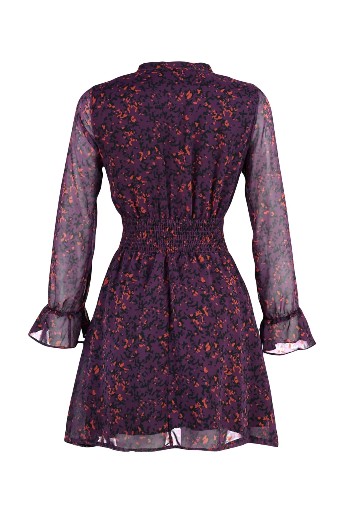 Trendyol Collection  Lilafarbenes, gewebtes Kleid mit Krawattendetails TWOAW23EL00561