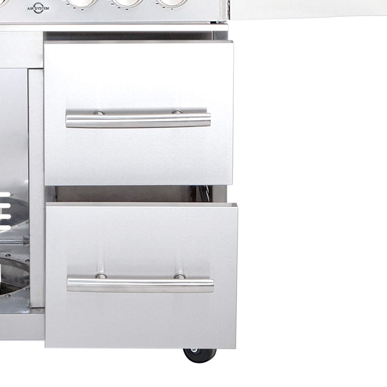 Allgrill Schubladen-System re. f. Modular CHEF L -Edelst.- 2 Schubfächer je 36,5 x 28,5 x 48 cm