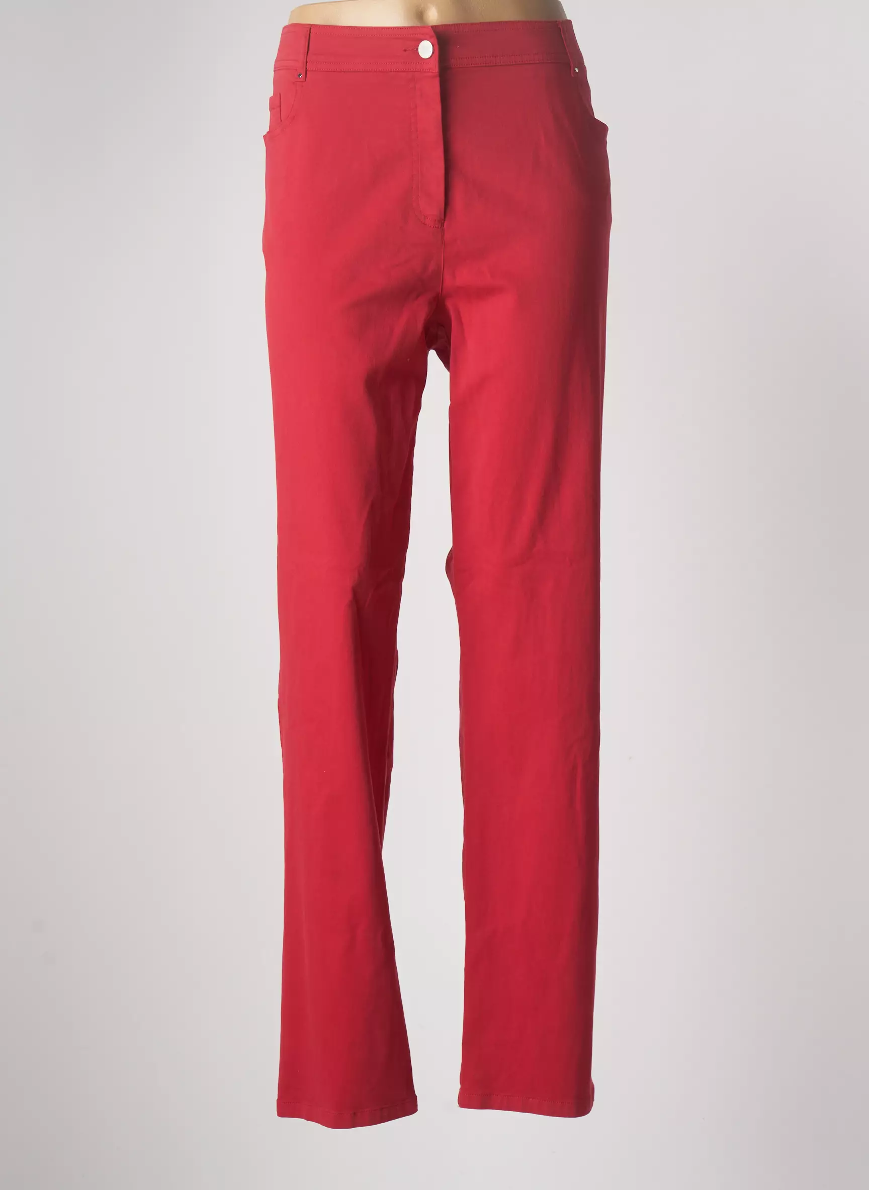 Pause Cafe Pantalons Slim Femme couleur rouge