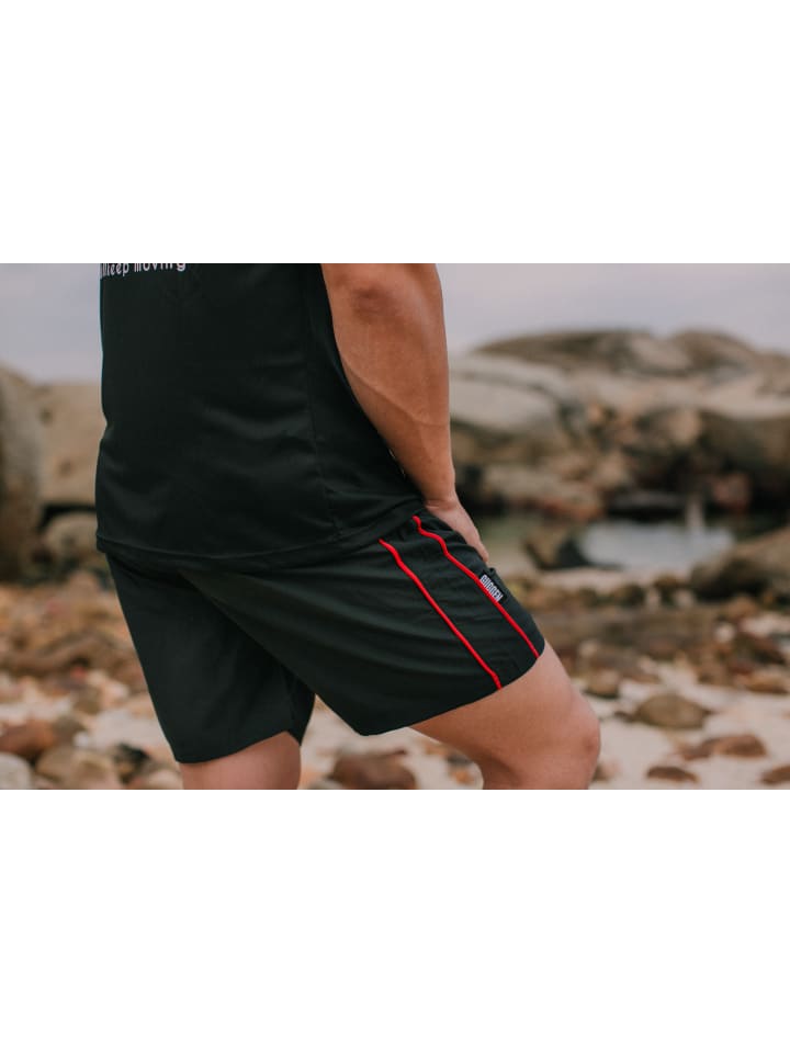 GUGGEN MOUNTAIN Badehose Kariert in Schwarz günstig kaufen