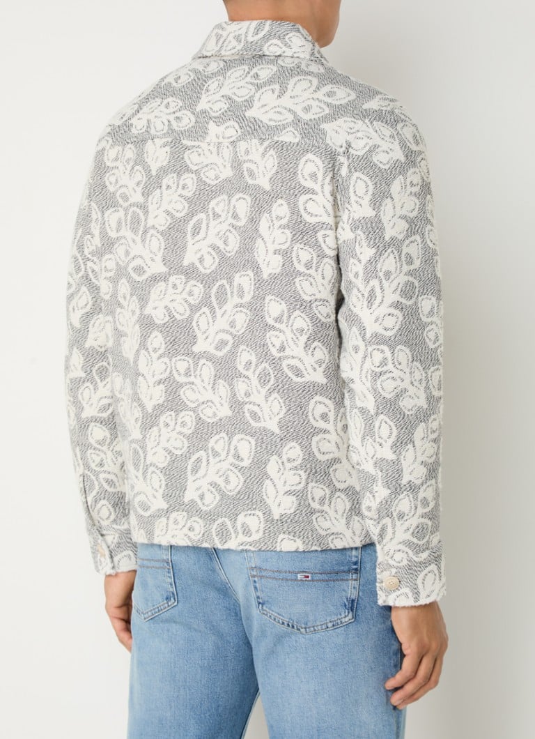 NN.07 Rahim regular fit shirt with floral embroidery