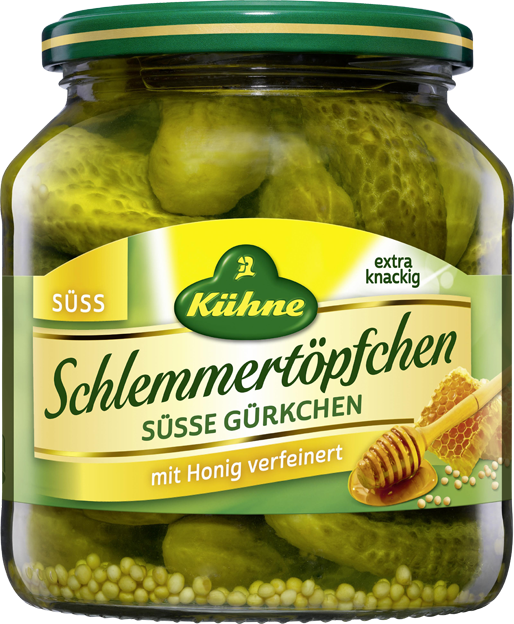 Kühne Schlemmertöpfchen Süße Gürkchen Honig
