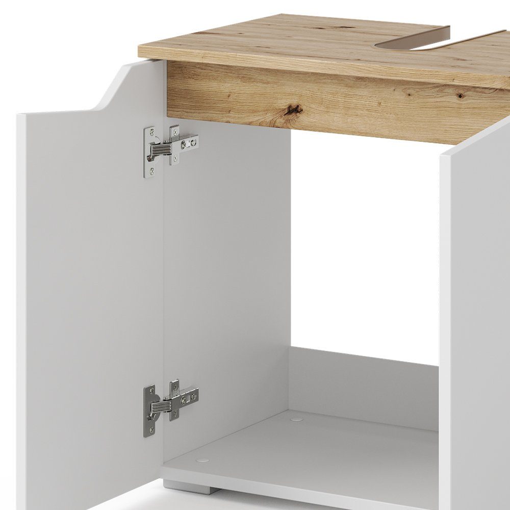 Vicco Waschbeckenunterschrank Badezimmerschrank MARELLE Weiß/Artisan