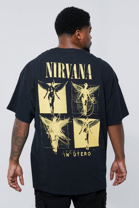 Plus T-Shirt mit Nirvana-Print
