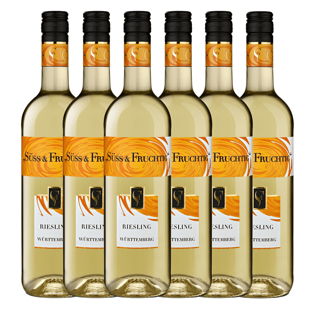 Württembergische WZG Süss & Fruchtig Riesling Qualitätswein süß 0,75L 6er Karton