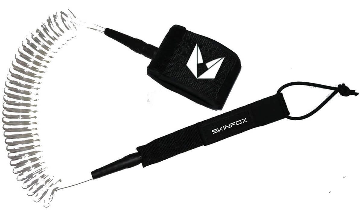 Skinfox SUP-Leash SKINFOX Leash SUP Fussleine Coiled Leine für Stand Up Paddle Board und Surfboard