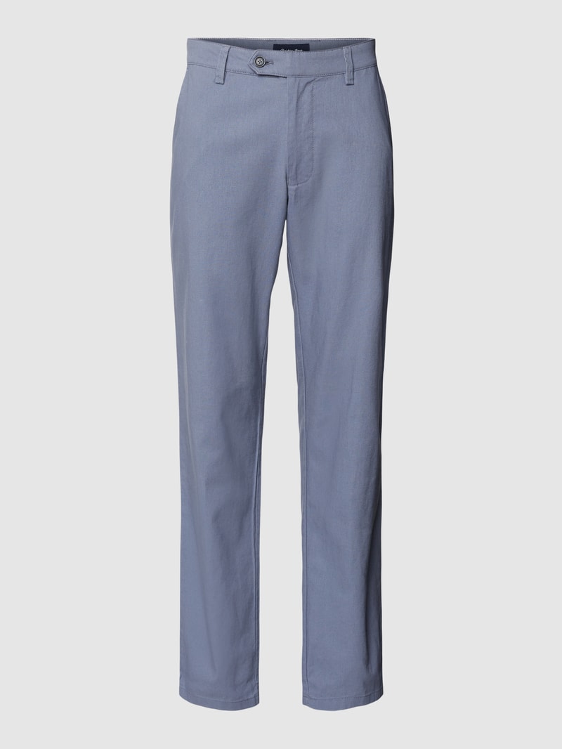 Chino mit französischen Eingrifftaschen in bleu