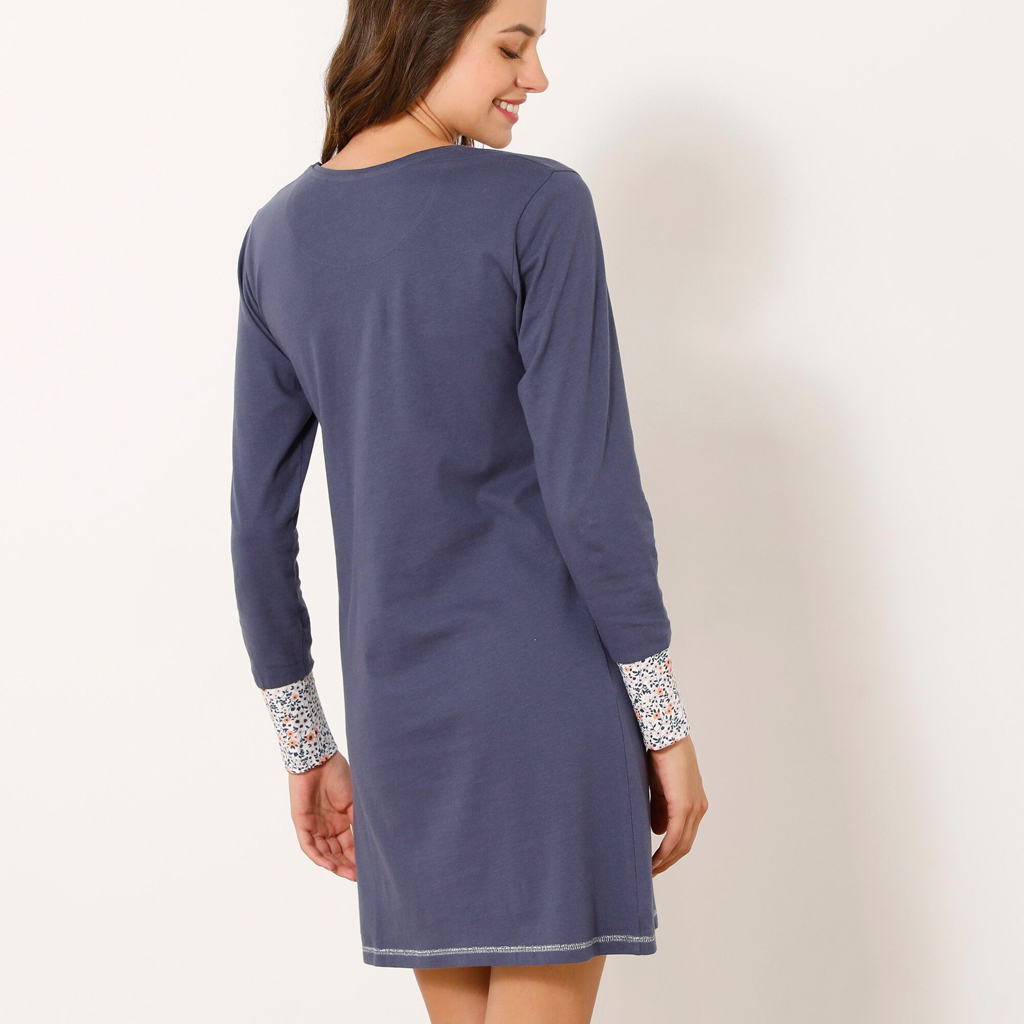 Chemise de nuit imprimée + 2 chouchous