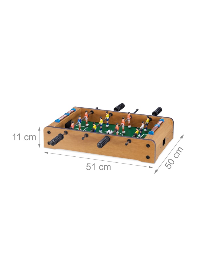 relaxdays Tischkicker in Grün/Braun - (B)51x (H)11 x (T)50 cm günstig kaufen onesize
