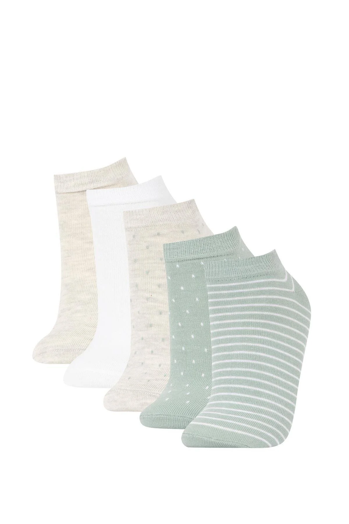 DeFacto  5-teilige Baumwoll-Booties-Socken für Damen Y6670azns