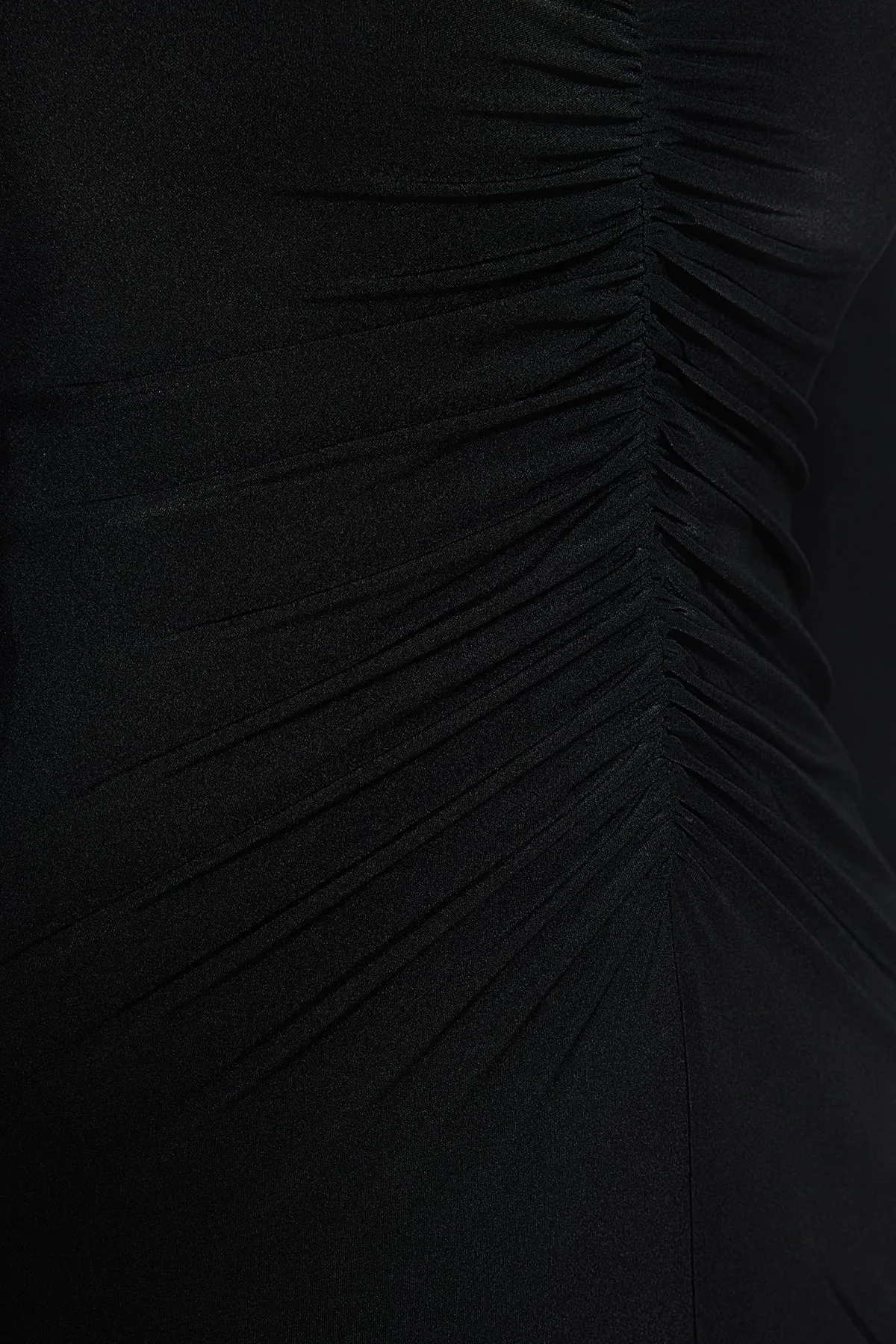 Trendyol Collection  Schwarzes, tailliertes, gestricktes, elegantes Abendkleid TPRAW24EL00079