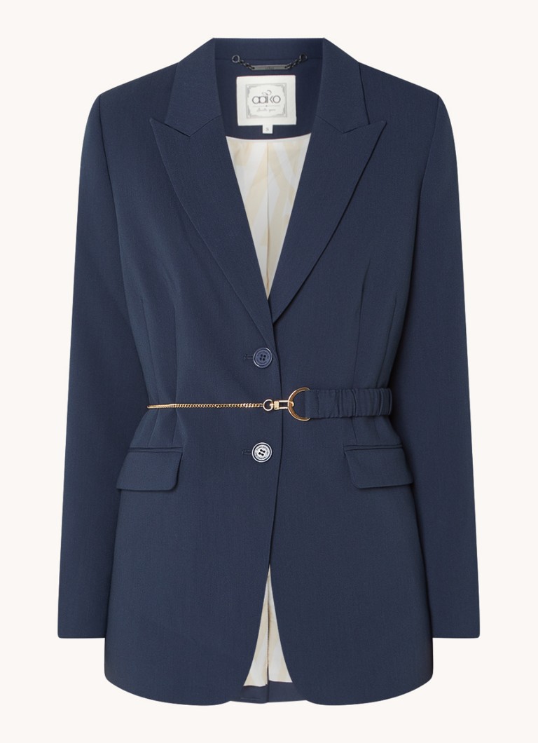 Aaiko Amilla blazer with flap pockets and belt