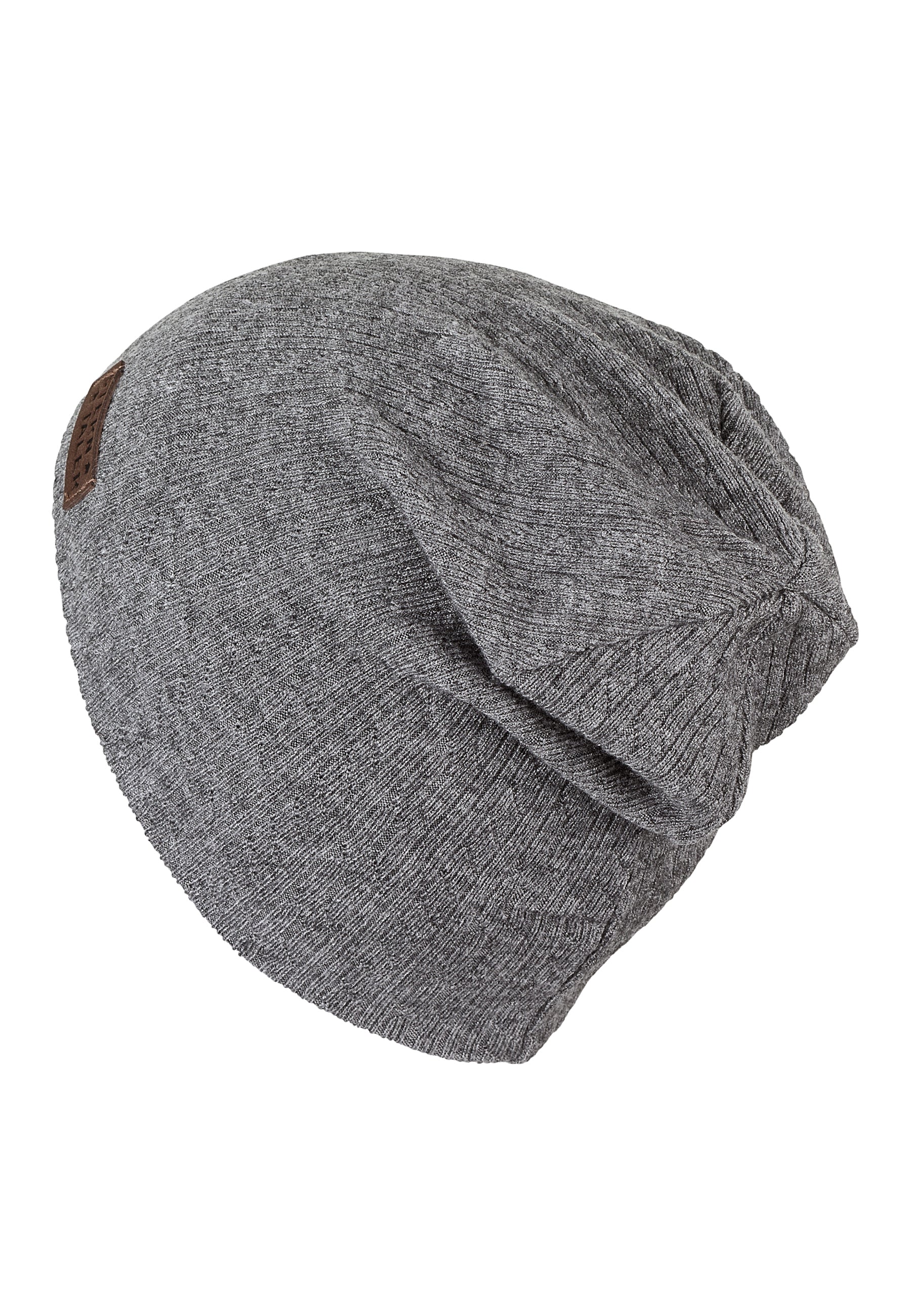 Slouch-Beanie mit Struktur aus Mischgewebe