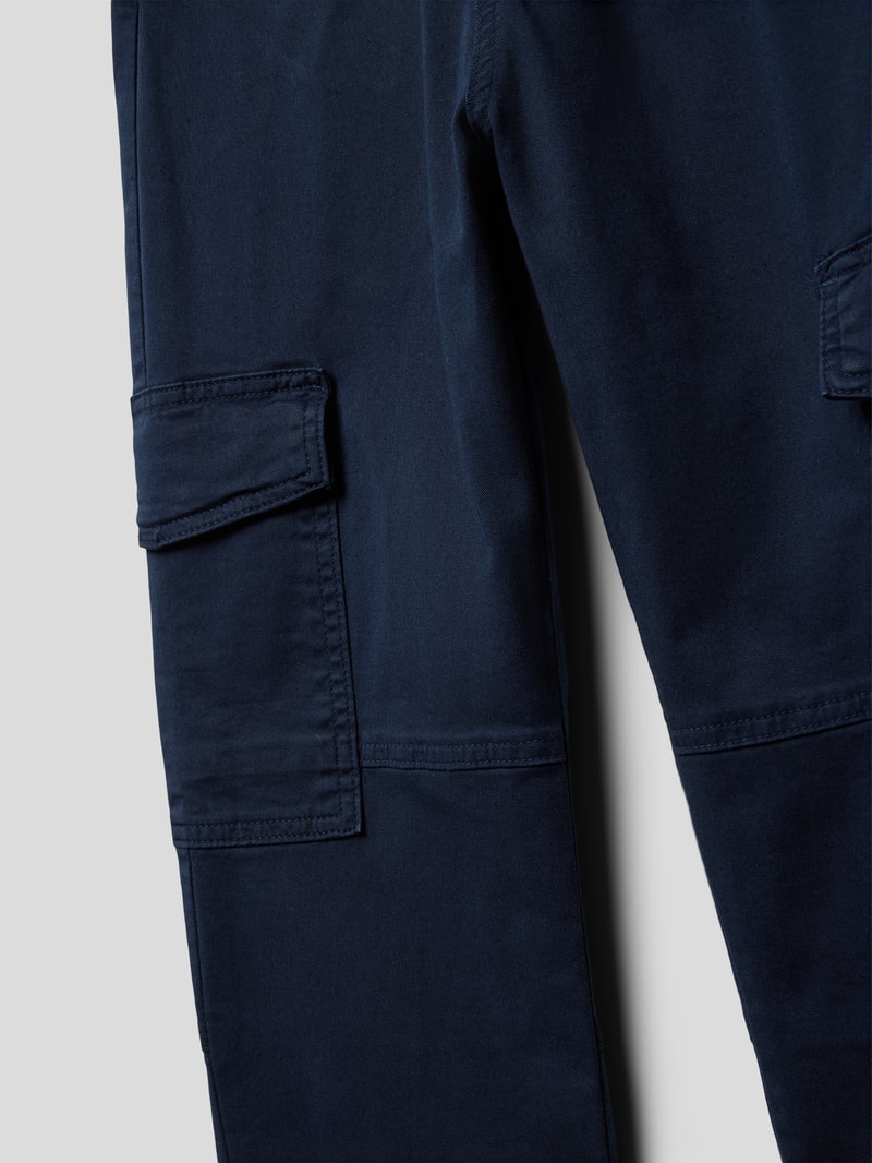 Cargohose mit Knopf- und Reißverschluss in marineblau